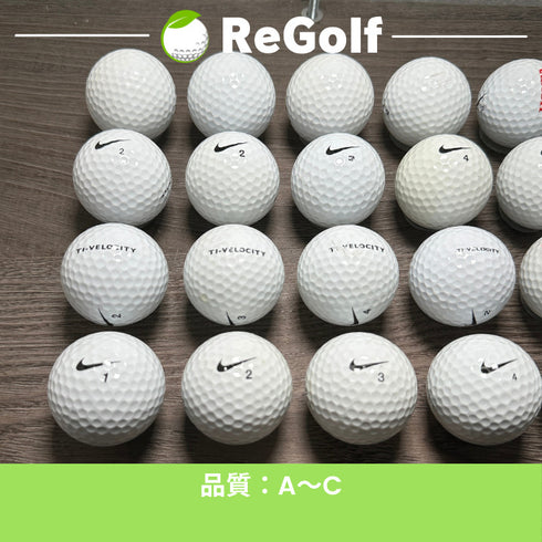 【中古】 【送料無料】 ロストボール NIKE Golf ナイキ TI ベロシティ ホワイト 年式混合 20球 ACランク リゴルフ